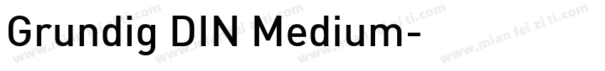 Grundig DIN Medium字体转换